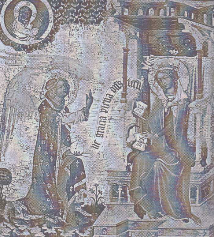 Zvěstování Panny Marie (Mistr Vyšebrodského oltáře, kol. 1347)
