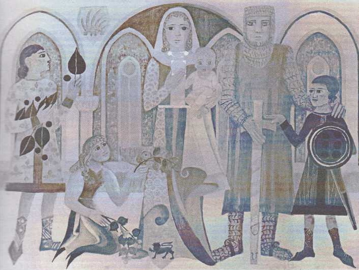 Zdislava z Lemberka s manželem a dětmi (obraz H. Melicharové)