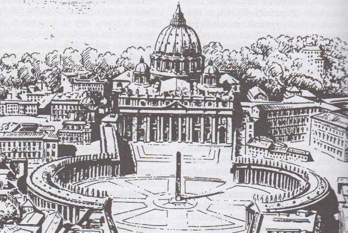 Svatopetrské náměstí s bazilikou sv. Petra